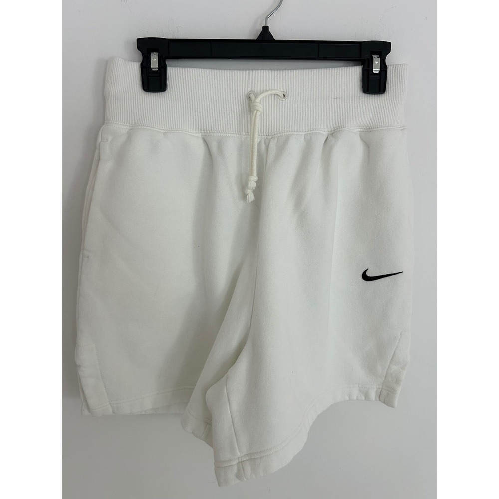 Nike Sportswear Phoenix Fleece High-Waisted Shorts Sail White Small DQ5717-133